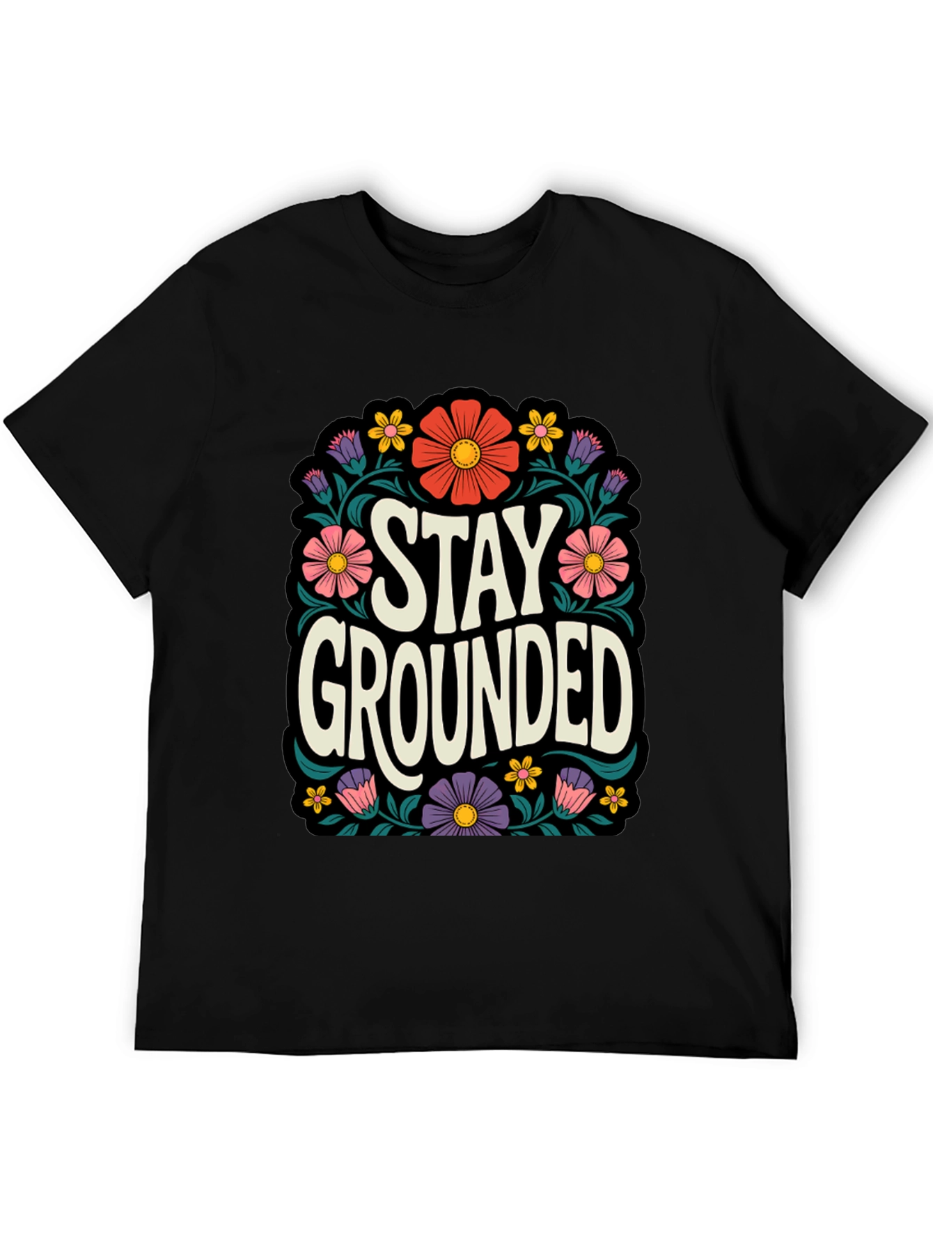Stay Grounded Floral Graphic Tee