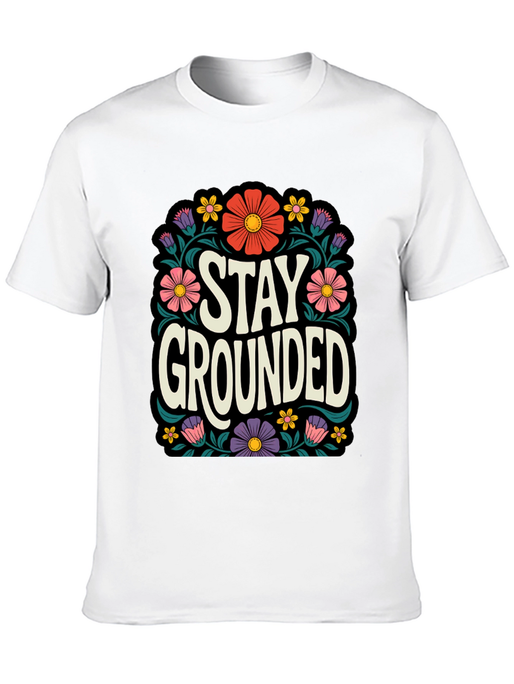 Stay Grounded Floral Graphic Tee