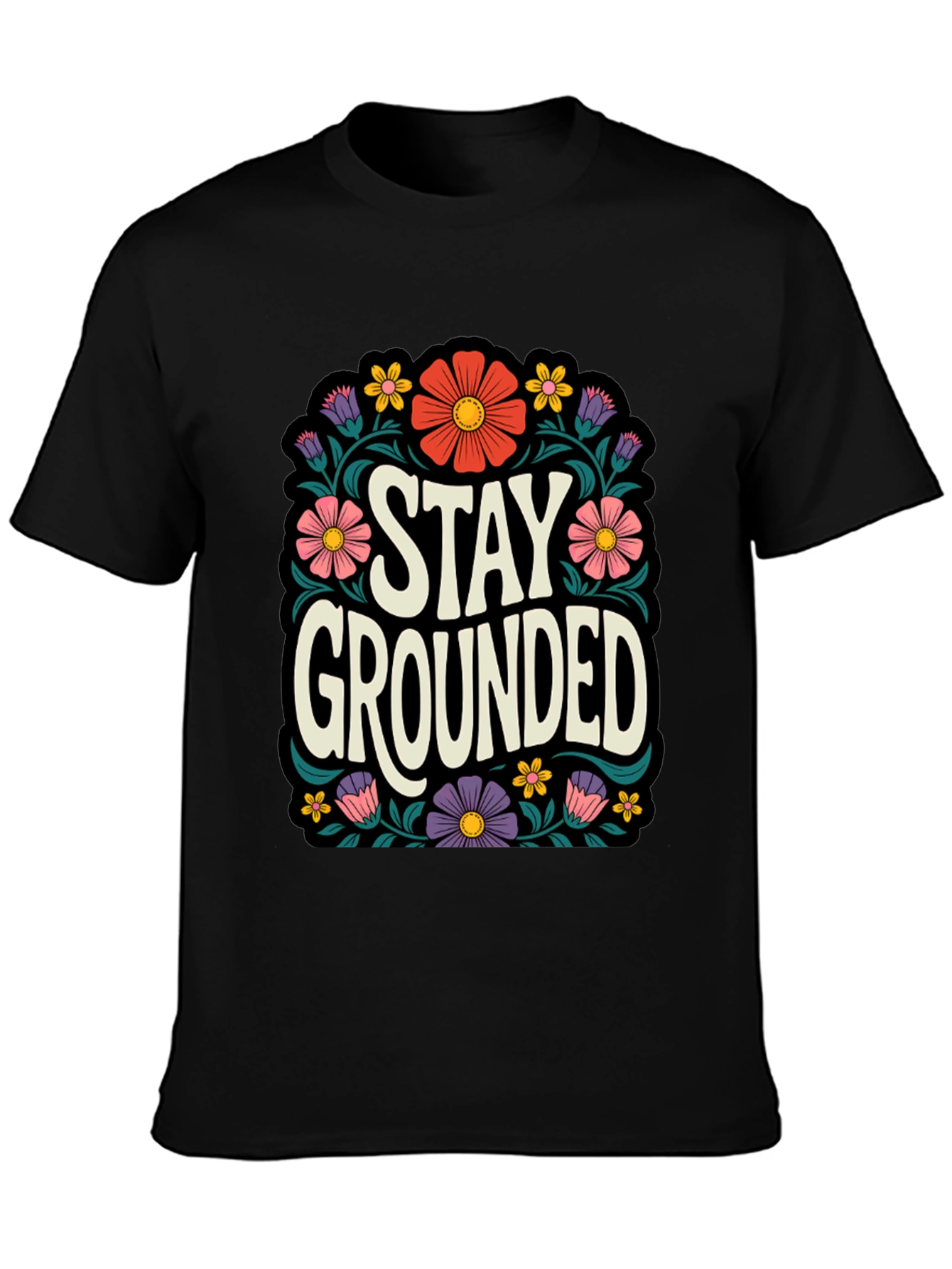 Stay Grounded Floral Graphic Tee