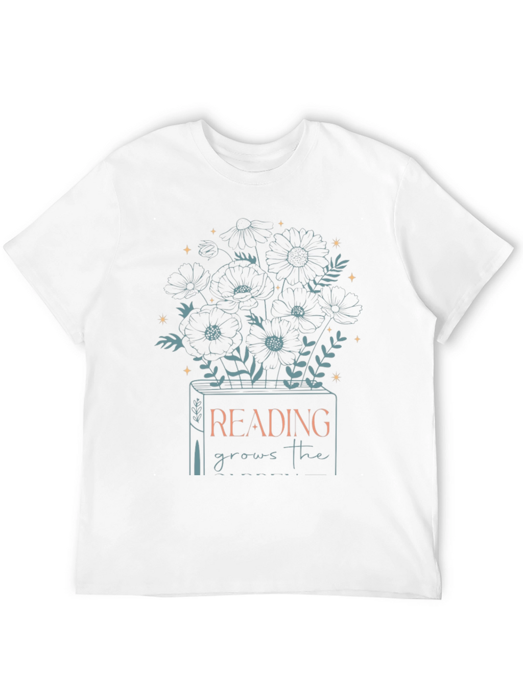 Reading Grows T-Shirt - Book & Flower Design