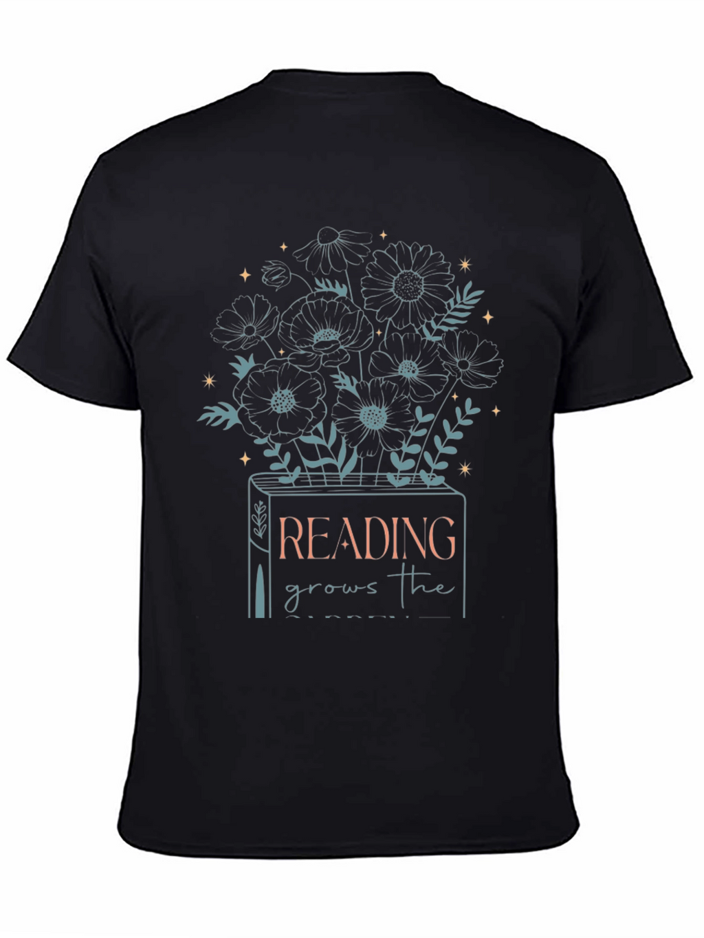 Reading Grows T-Shirt - Book & Flower Design