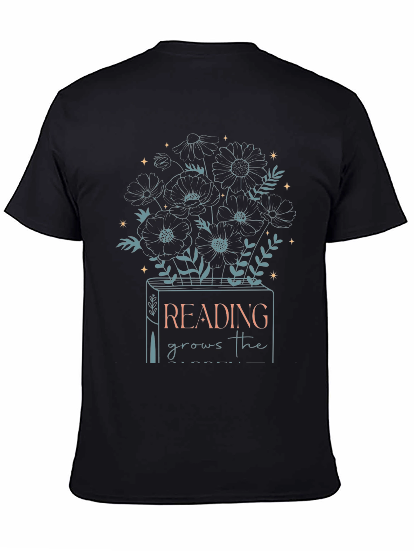 Reading Grows T-Shirt - Book & Flower Design