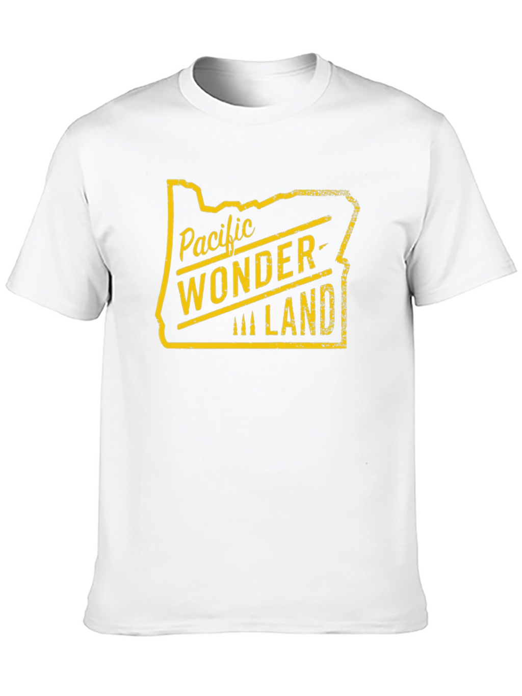 Pacific Wonderland Oregon State Outline T-Shirt
