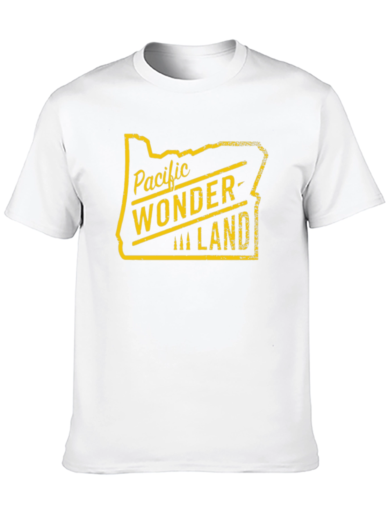 Pacific Wonderland Oregon State Outline T-Shirt