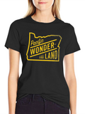 Pacific Wonderland Oregon State Outline T-Shirt