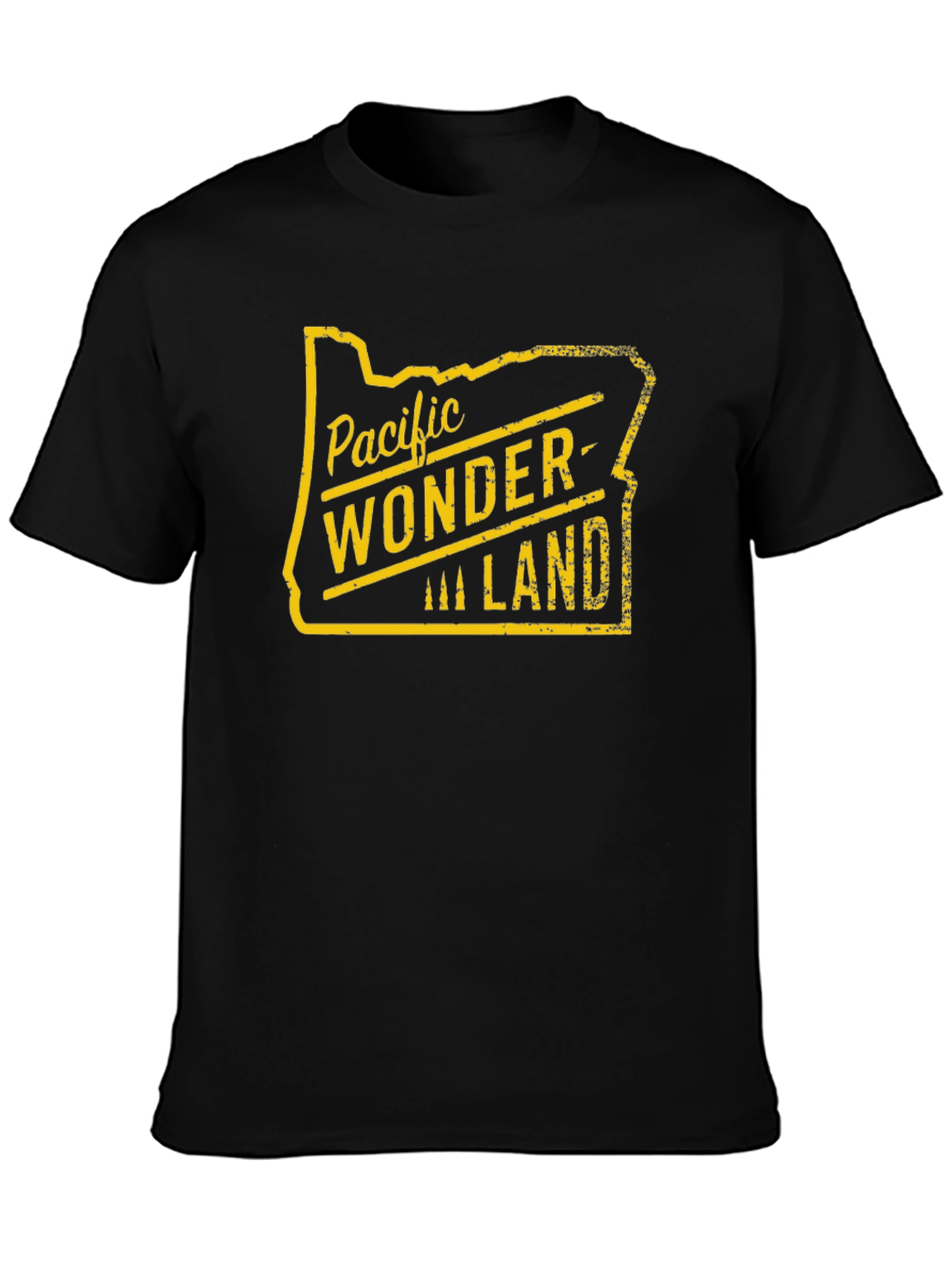 Pacific Wonderland Oregon State Outline T-Shirt