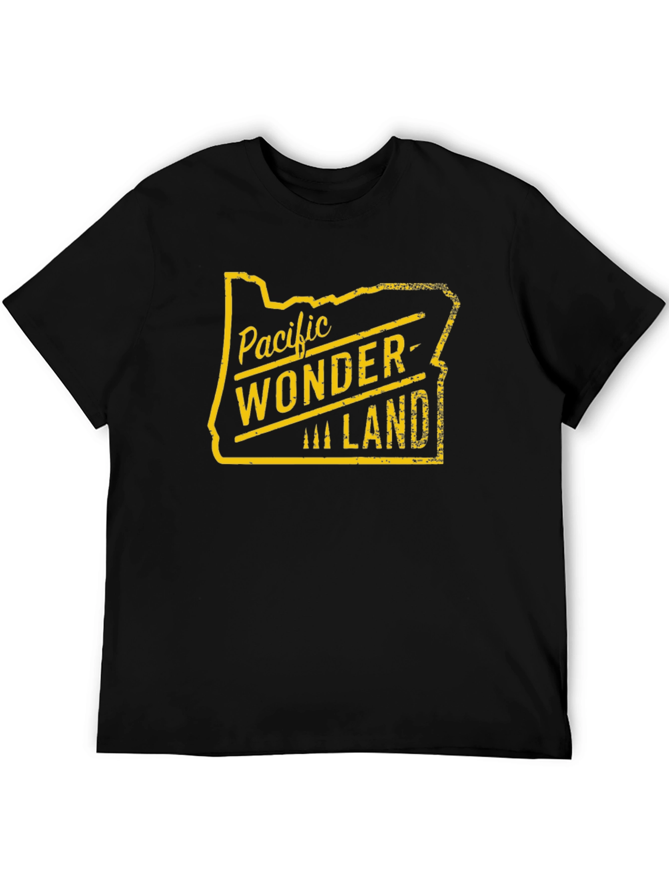 Pacific Wonderland Oregon State Outline T-Shirt