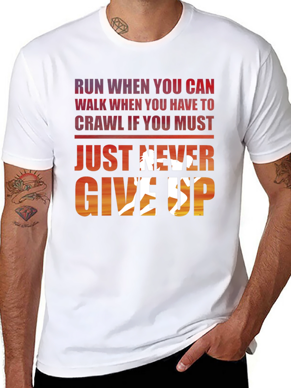 Never Give Up Graphic Tee