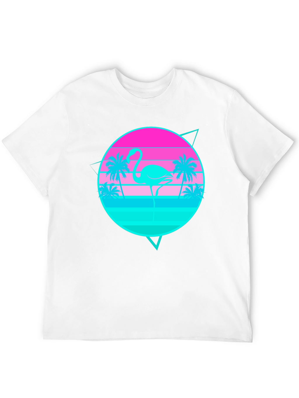 Retro Flamingo Sunset Graphic Tee
