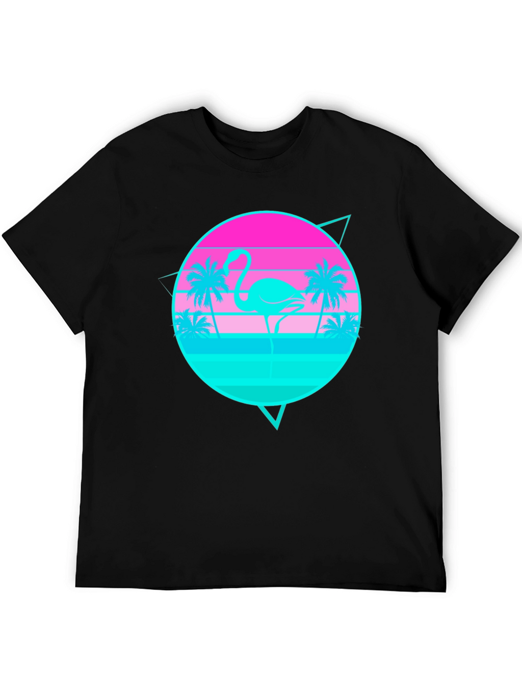 Retro Flamingo Sunset Graphic Tee