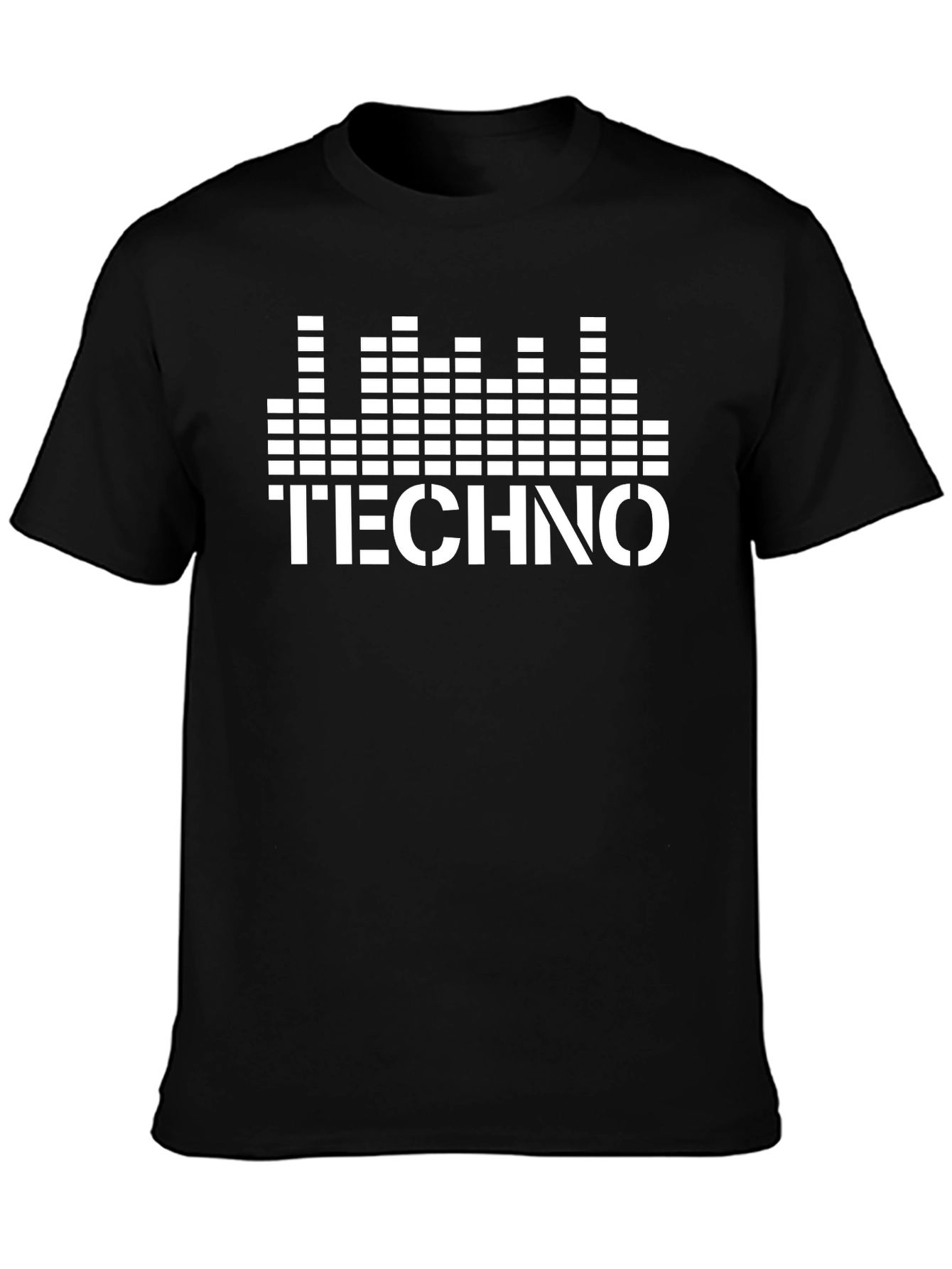 Techno Music Graphic Black T-Shirt