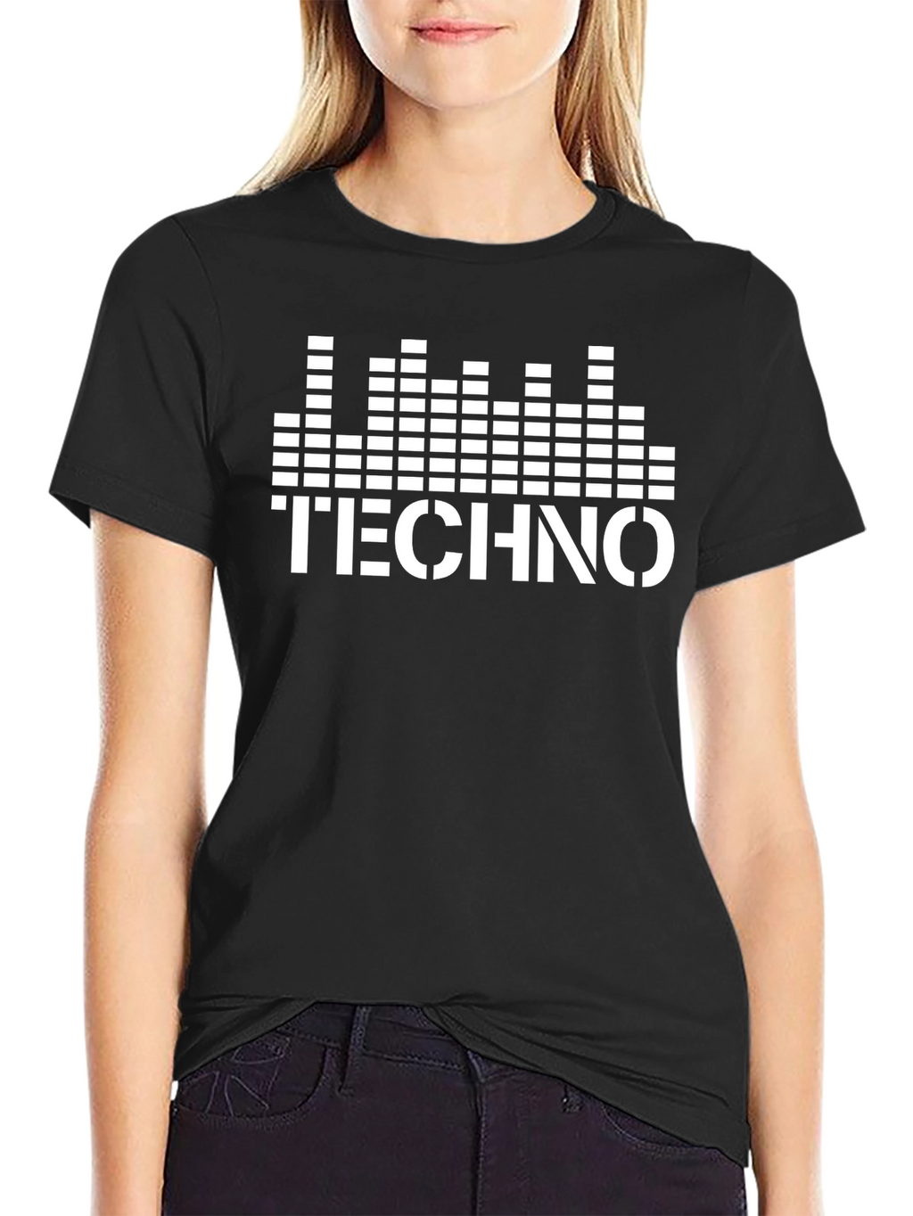 Techno Music Graphic Black T-Shirt
