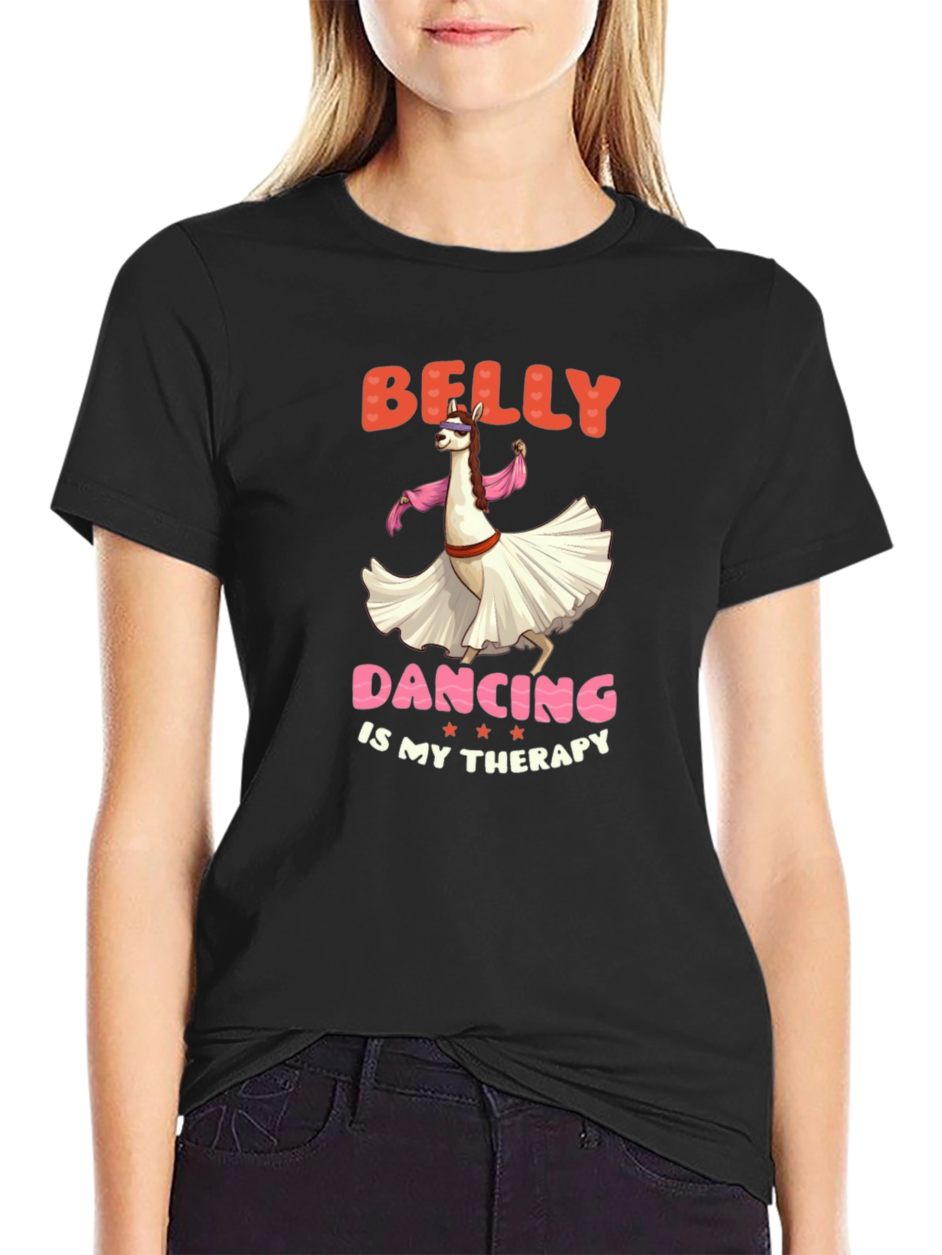 Belly Dancing Llama T-Shirt - Therapy Tee