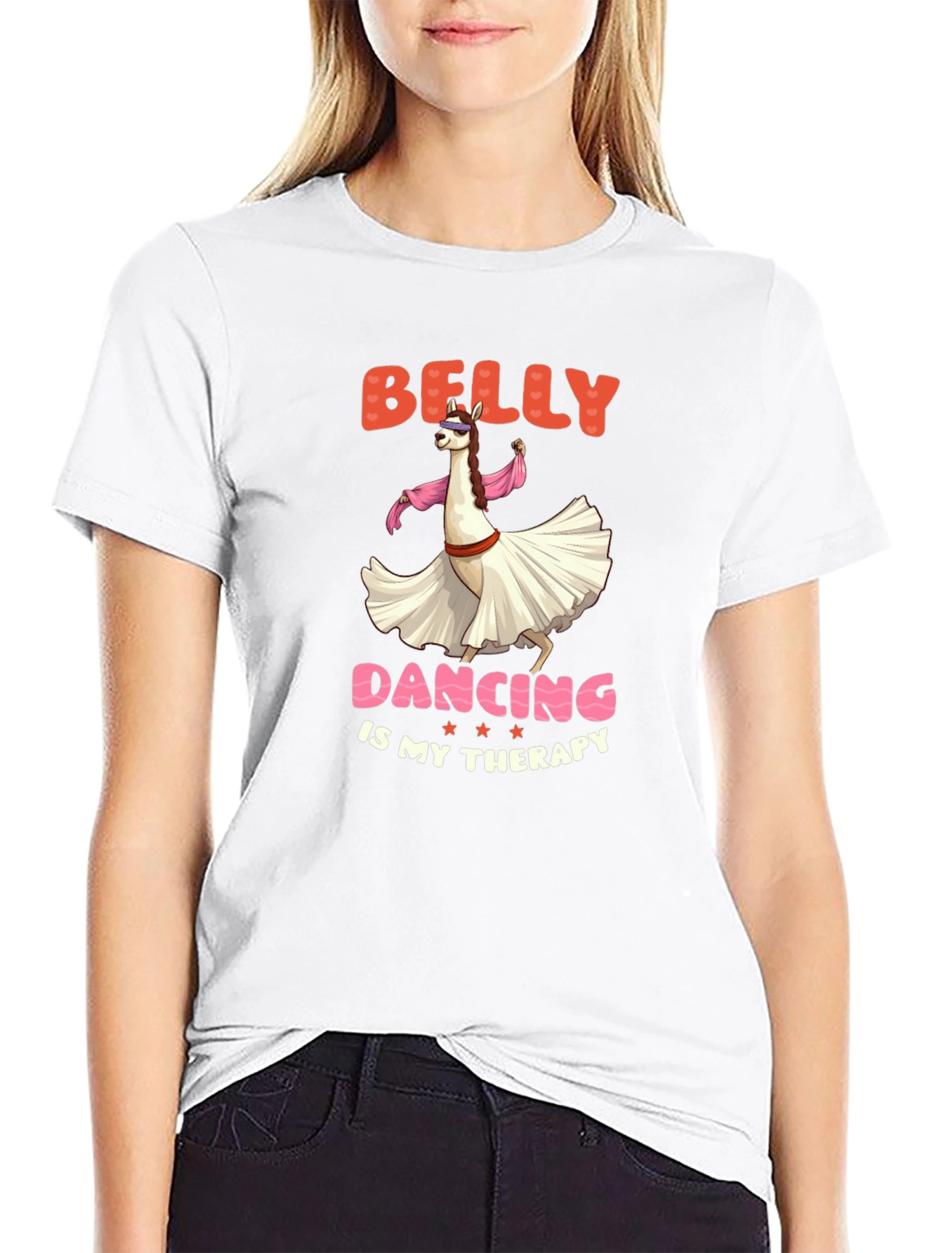 Belly Dancing Llama T-Shirt - Therapy Tee