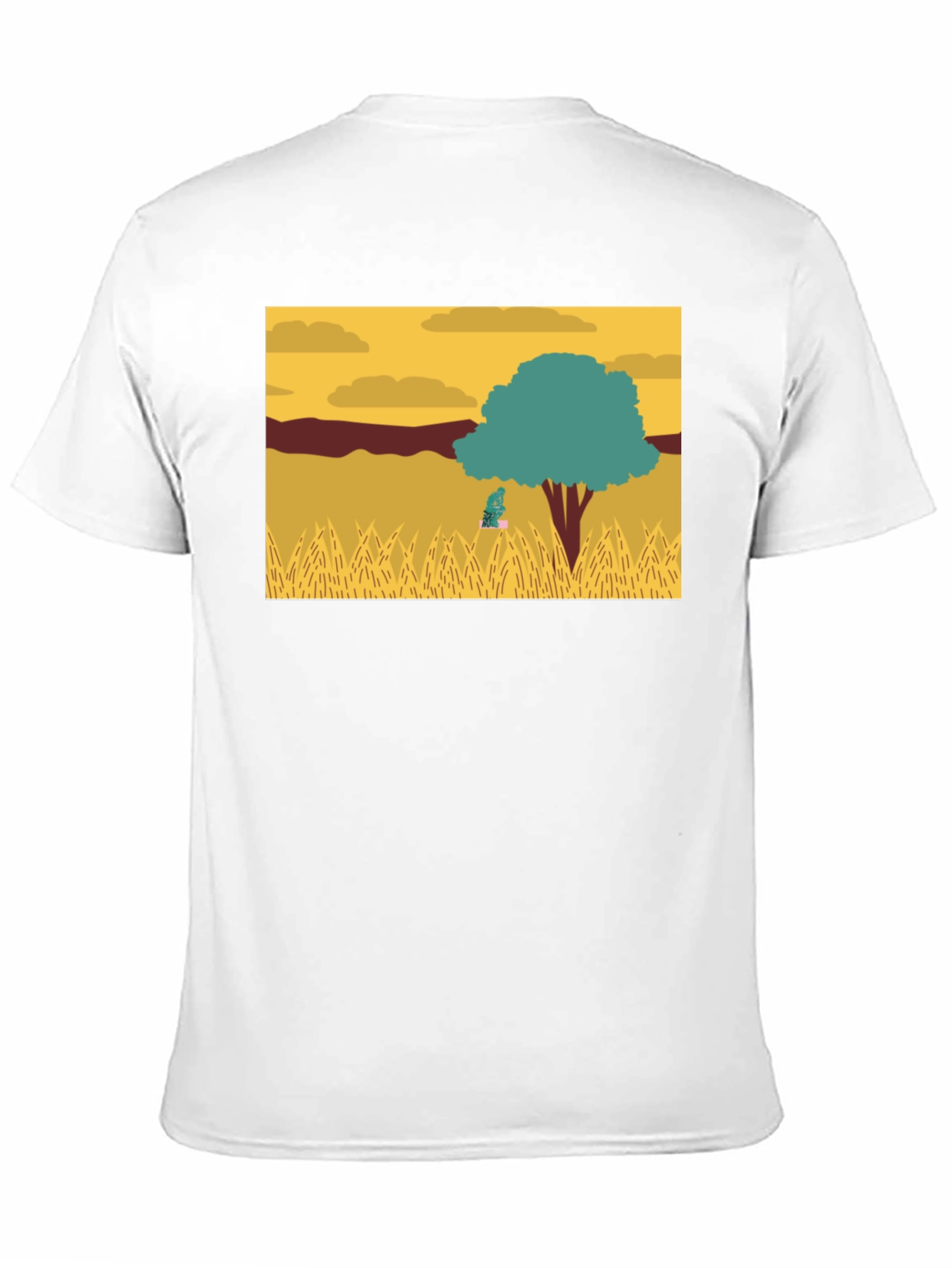 Nature Scene Graphic Tee - Black Casual Shirt