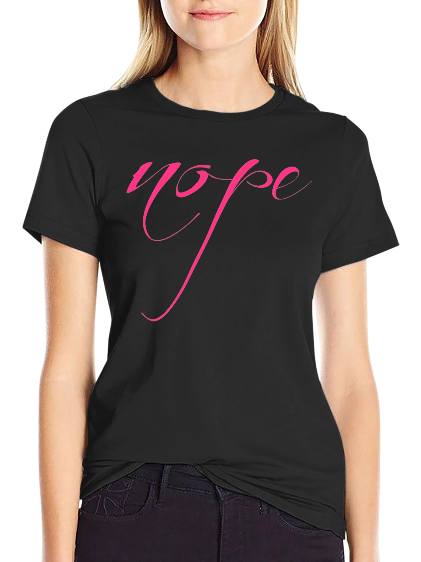 Nope Graphic Tee - Trendy Slogan Shirt