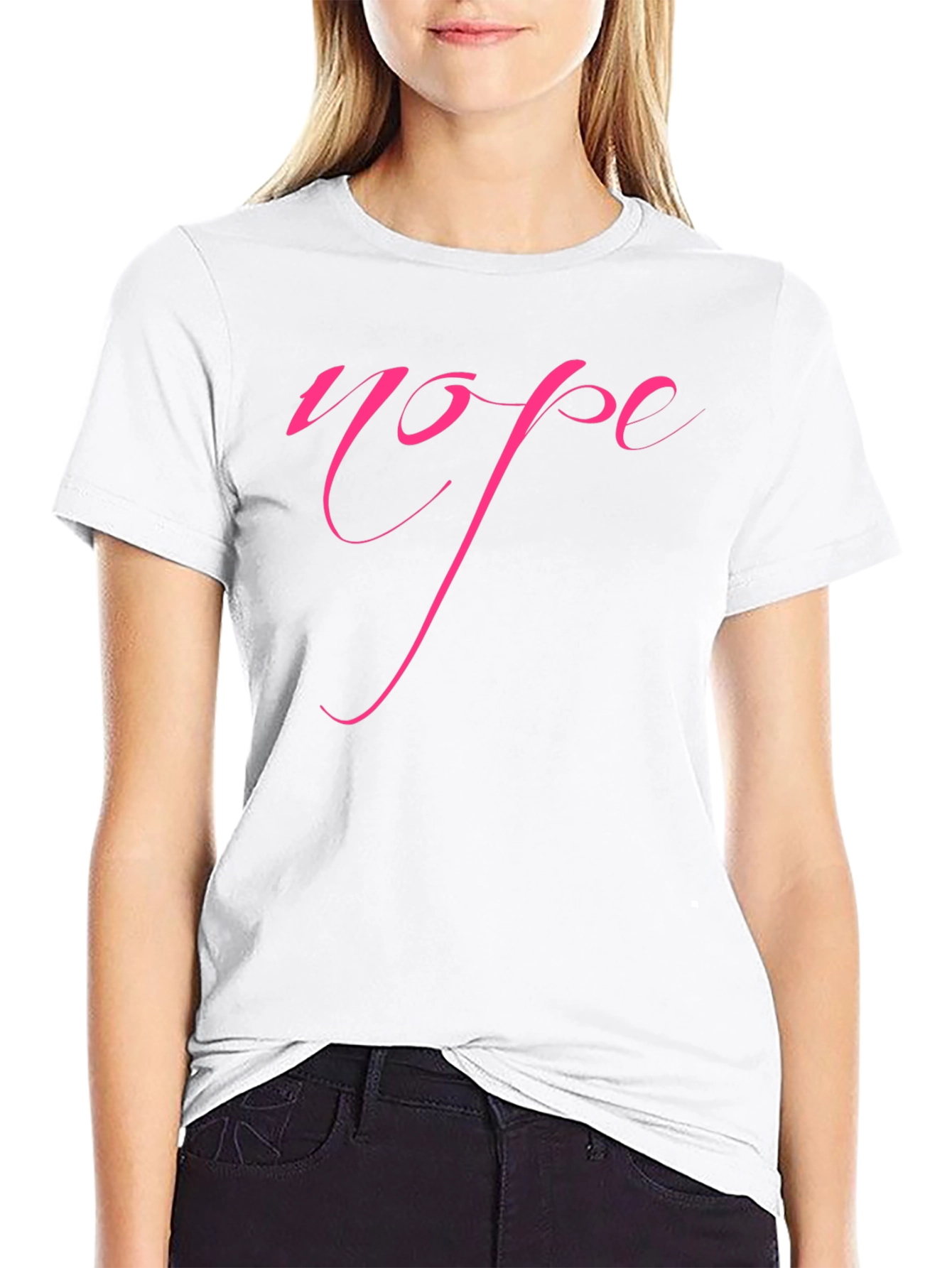 Nope Graphic Tee - Trendy Slogan Shirt