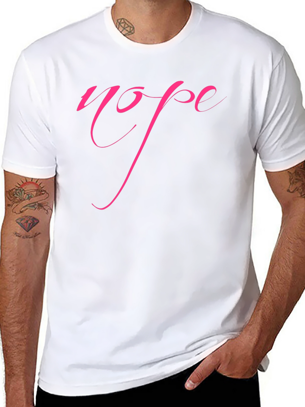 Nope Graphic Tee - Trendy Slogan Shirt