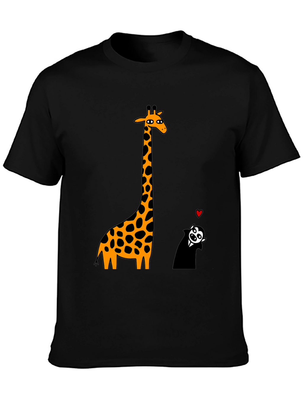 Giraffe & Vampire Graphic Tee - Black