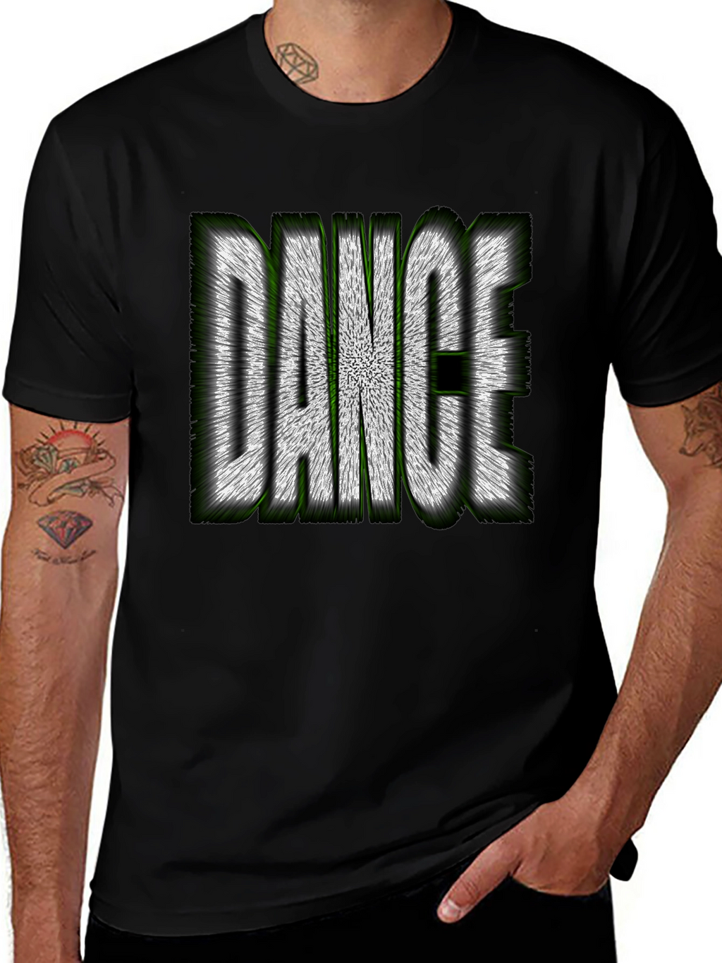 Dance Graphic Tee - Stylish Crew Neck T-Shirt