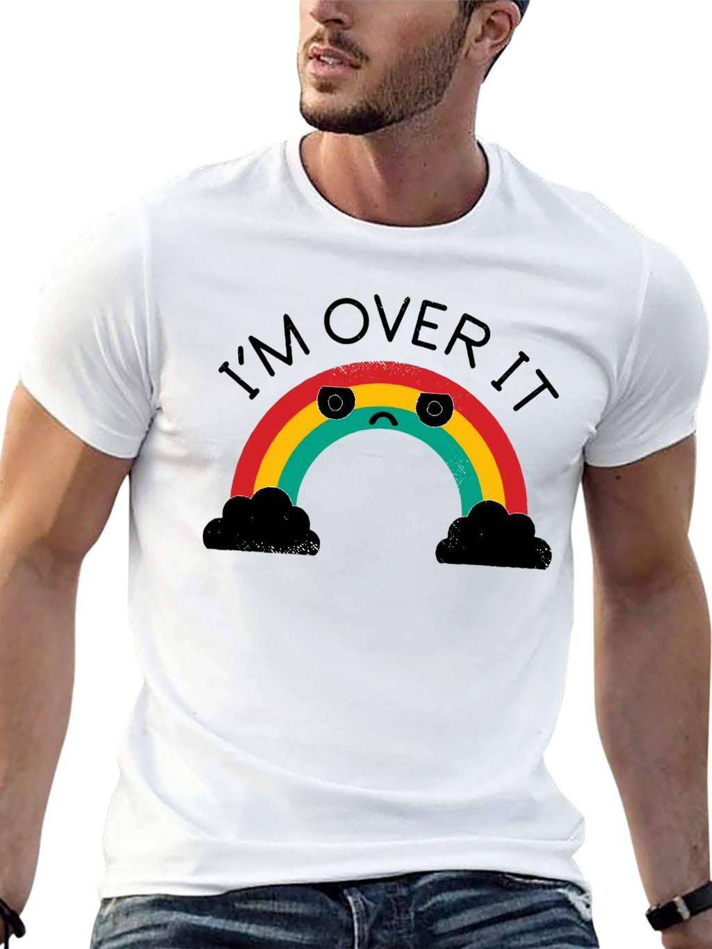 Im Over It Rainbow Graphic Tee