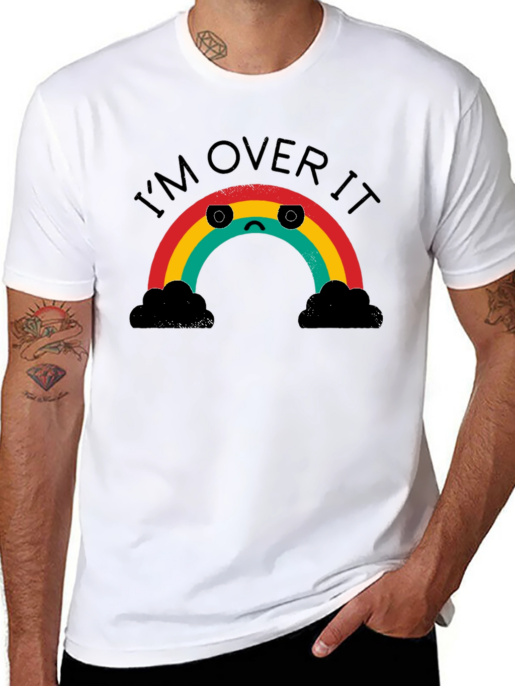 Im Over It Rainbow Graphic Tee