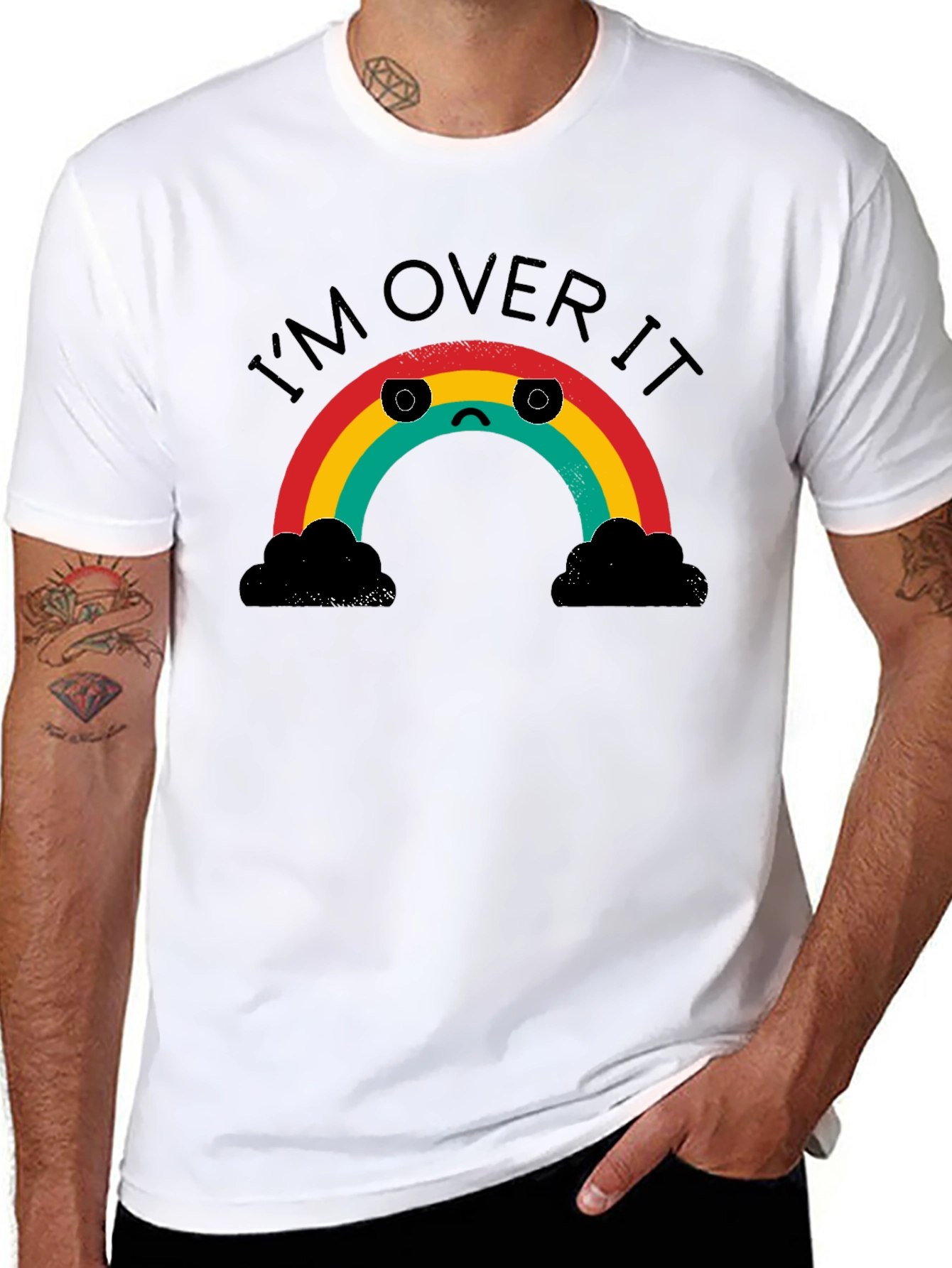 Im Over It Rainbow Graphic Tee