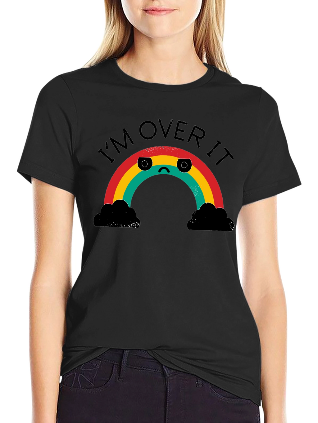 Im Over It Rainbow Graphic Tee