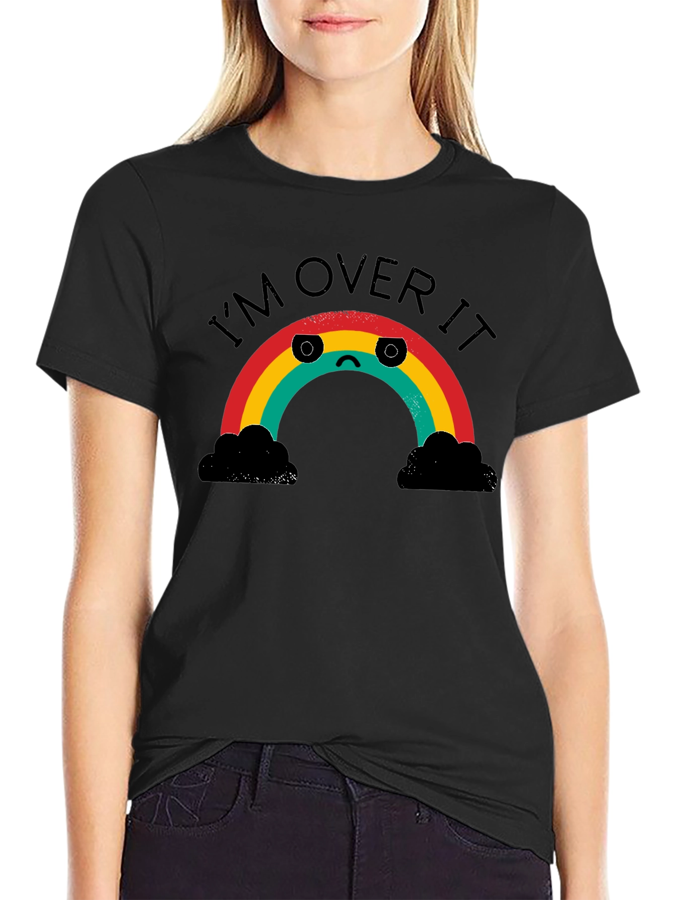 Im Over It Rainbow Graphic Tee