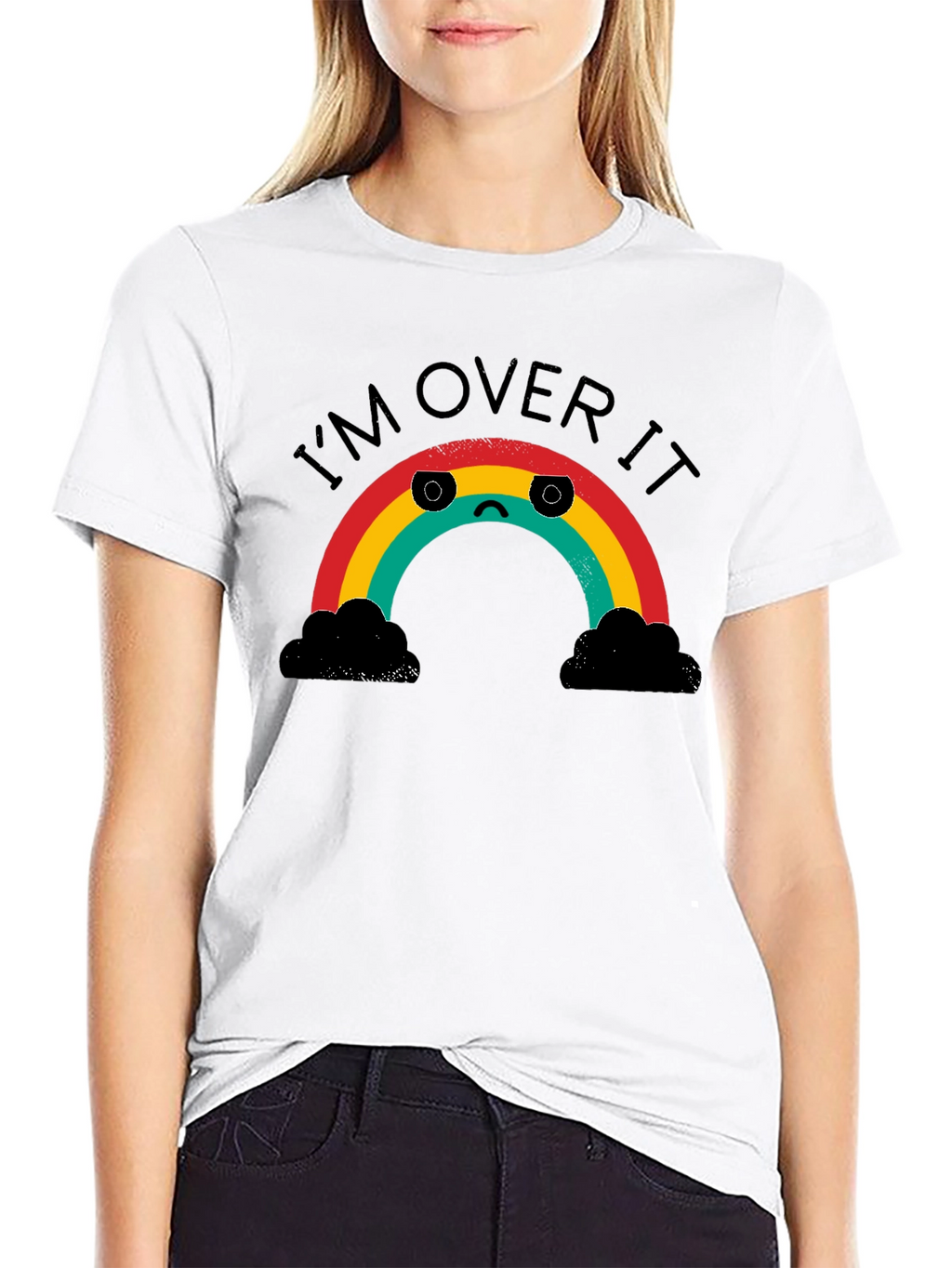 Im Over It Rainbow Graphic Tee
