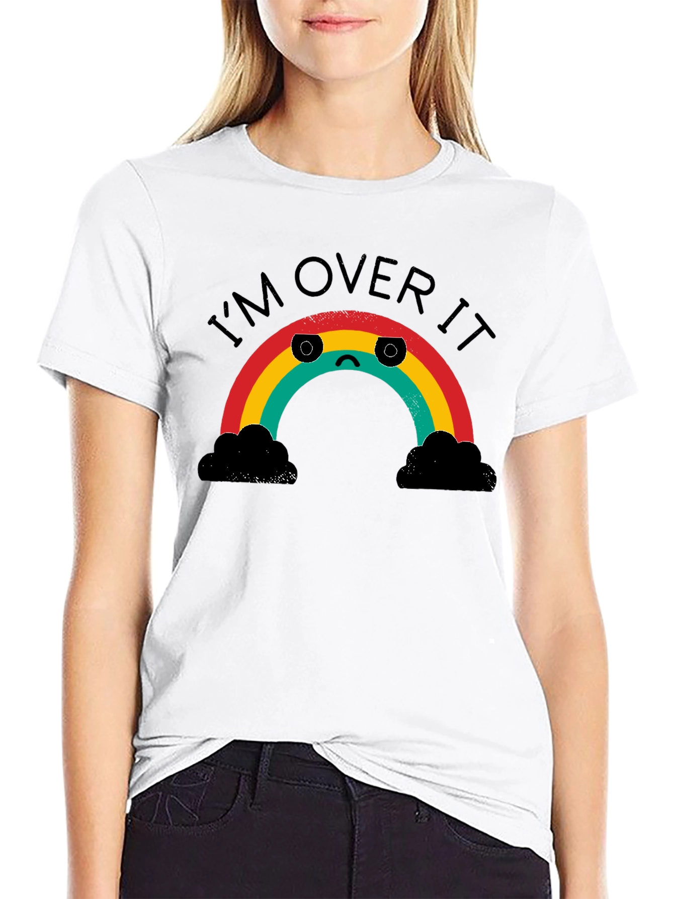 Im Over It Rainbow Graphic Tee