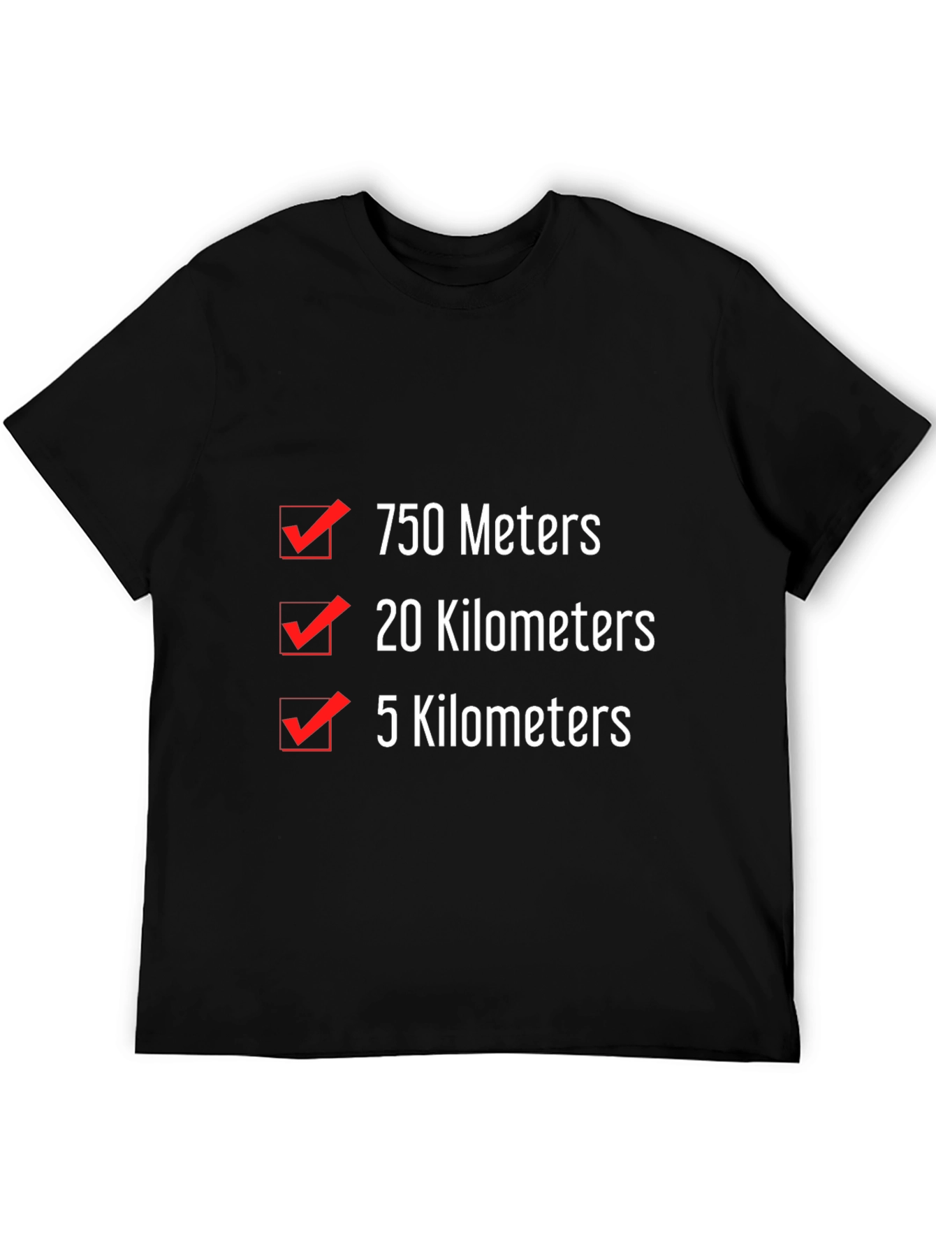 Triathlon Checklist T-Shirt - Swim Bike Run Tee