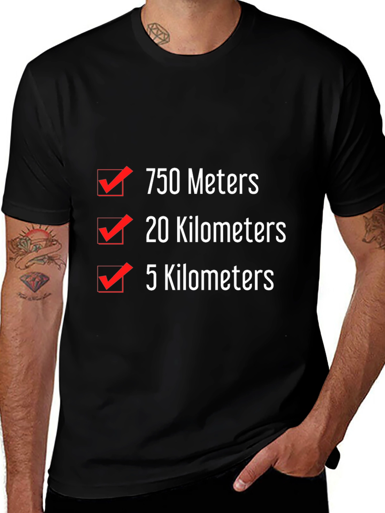 Triathlon Checklist T-Shirt - Swim Bike Run Tee