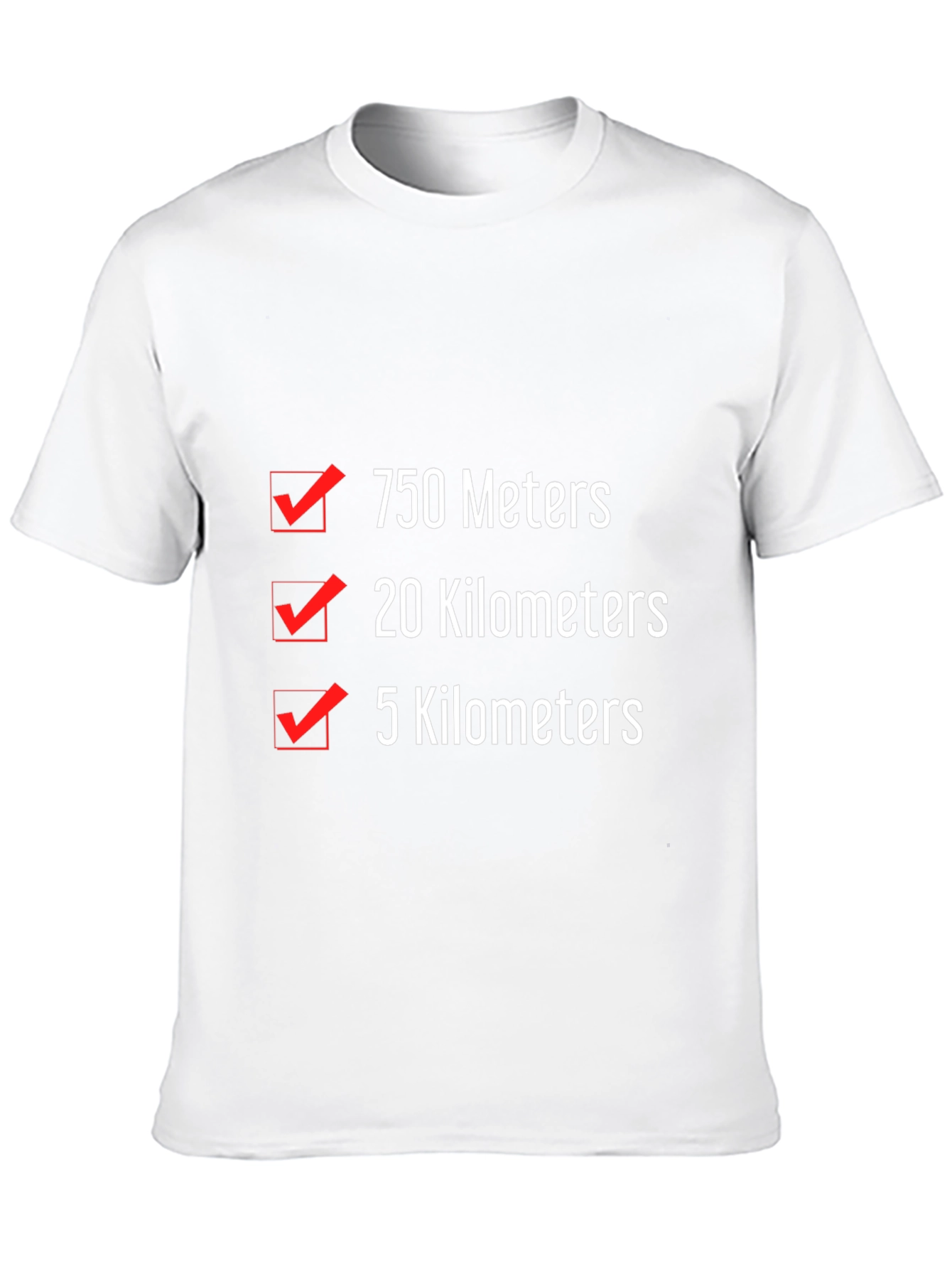 Triathlon Checklist T-Shirt - Swim Bike Run Tee
