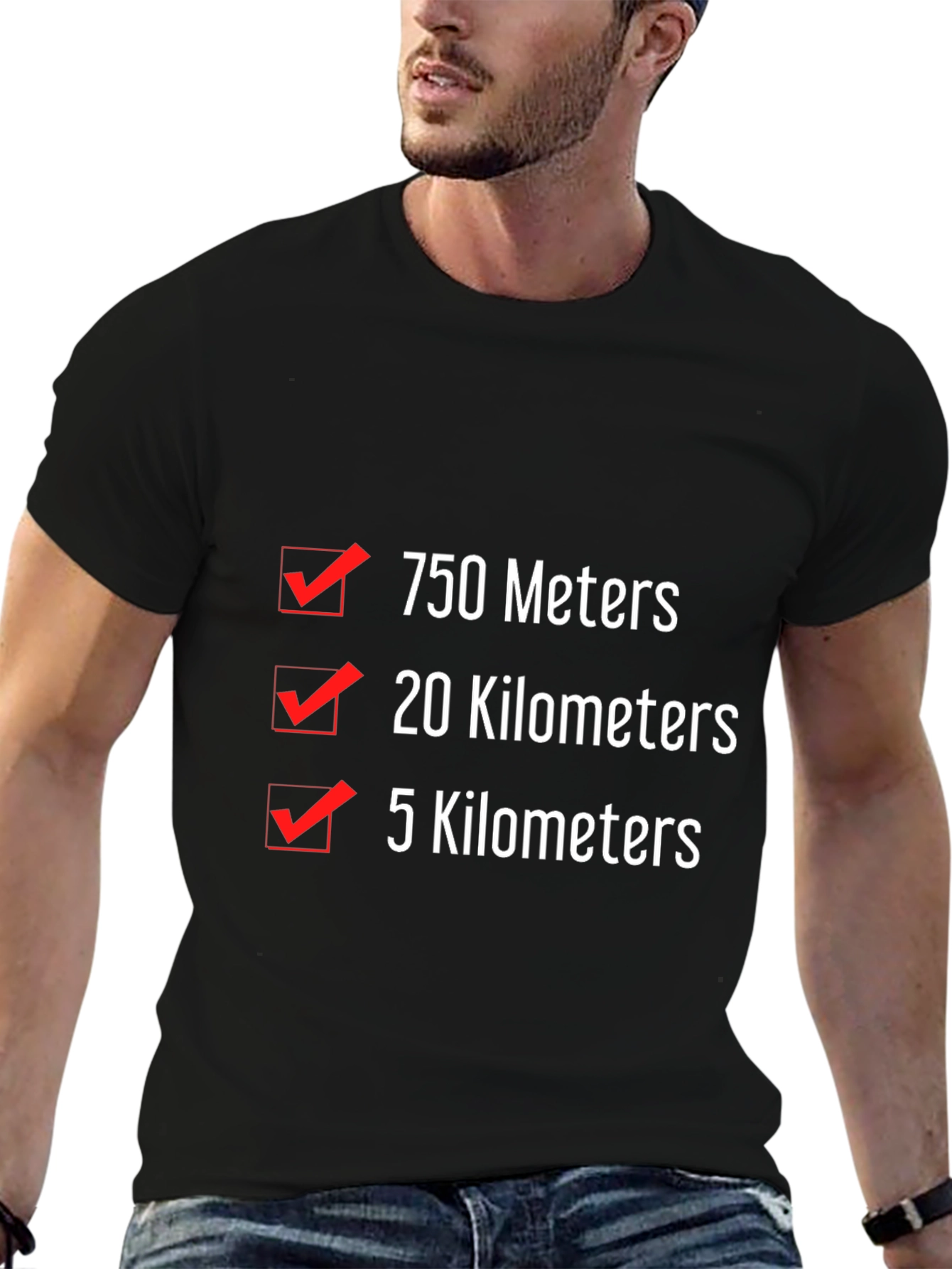 Triathlon Checklist T-Shirt - Swim Bike Run Tee
