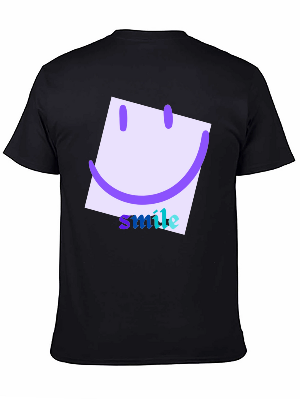 Smile Graphic Tee - Fun & Casual Black T-Shirt