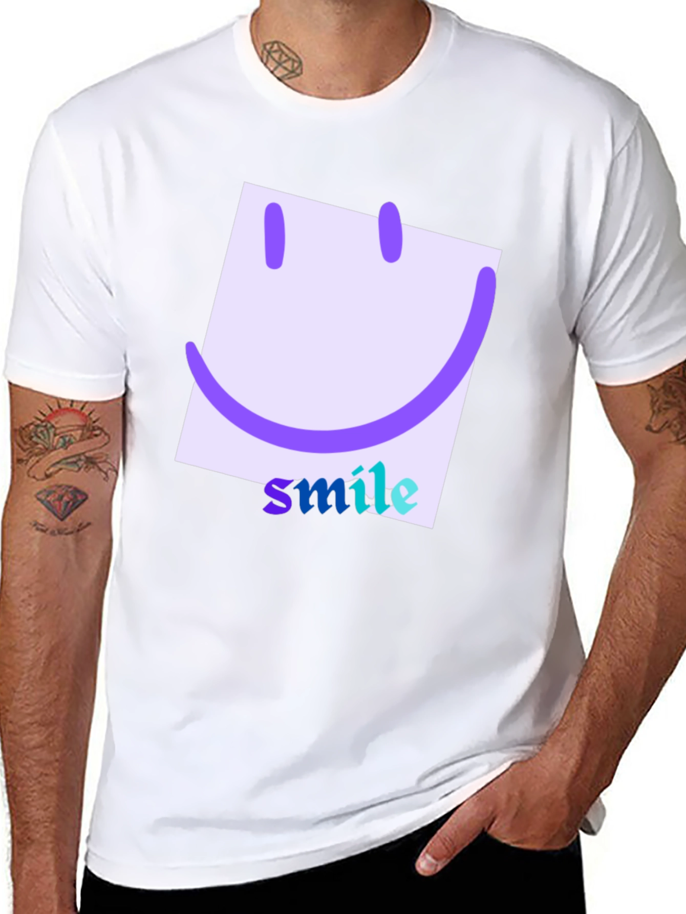 Smile Graphic Tee - Fun & Casual Black T-Shirt