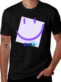 Smile Graphic Tee - Fun & Casual Black T-Shirt