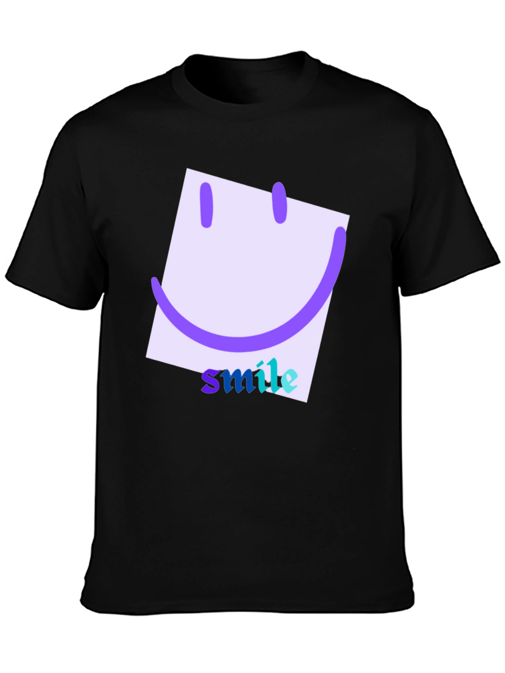 Smile Graphic Tee - Fun & Casual Black T-Shirt
