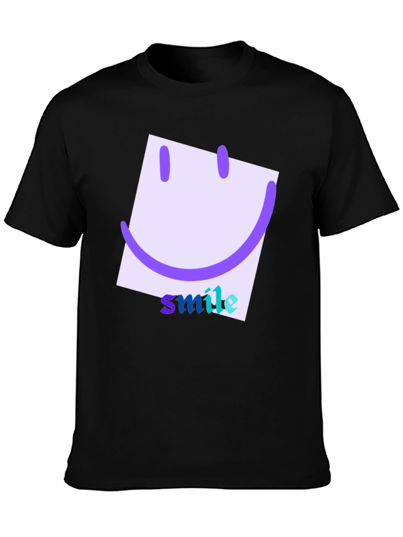 Smile Graphic Tee - Fun & Casual Black T-Shirt