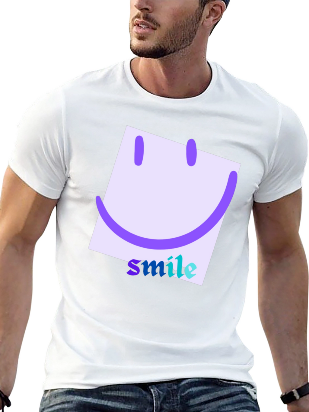 Smile Graphic Tee - Fun & Casual Black T-Shirt