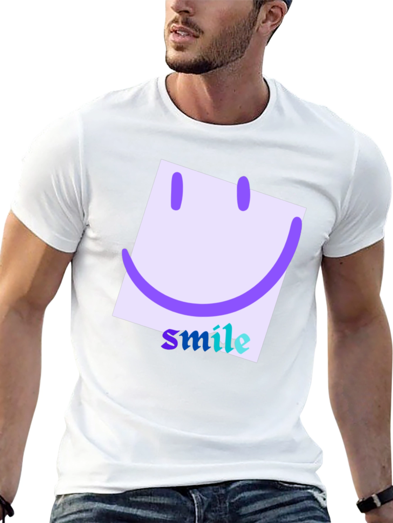 Smile Graphic Tee - Fun & Casual Black T-Shirt