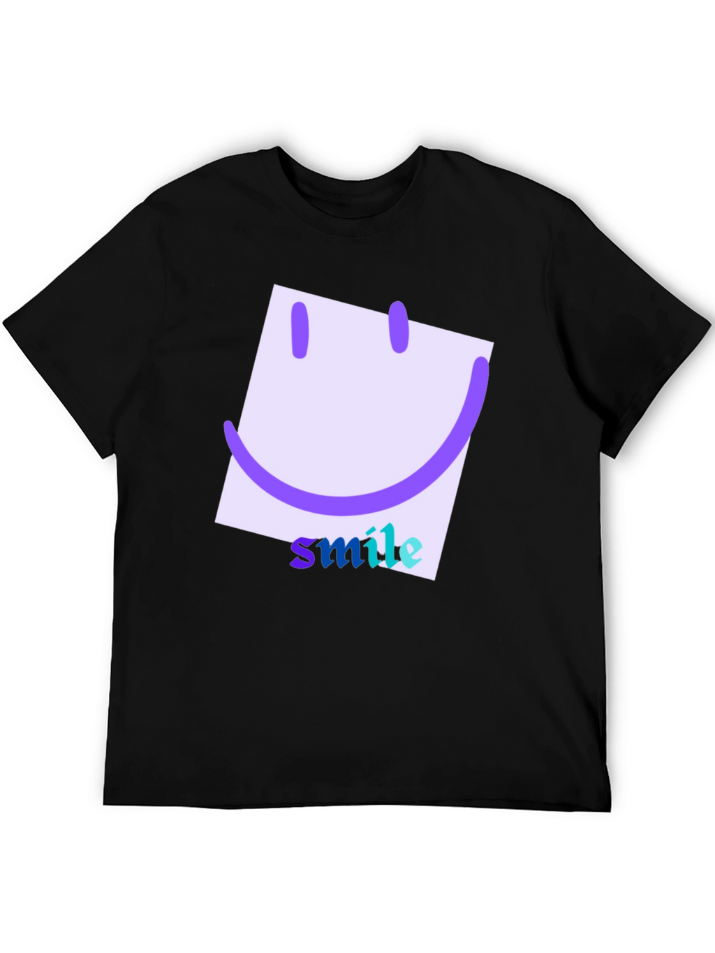 Smile Graphic Tee - Fun & Casual Black T-Shirt