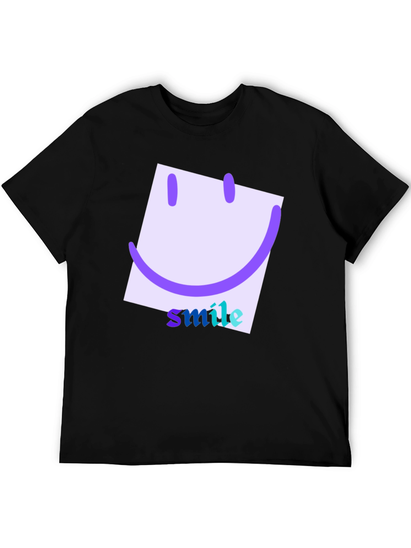 Smile Graphic Tee - Fun & Casual Black T-Shirt