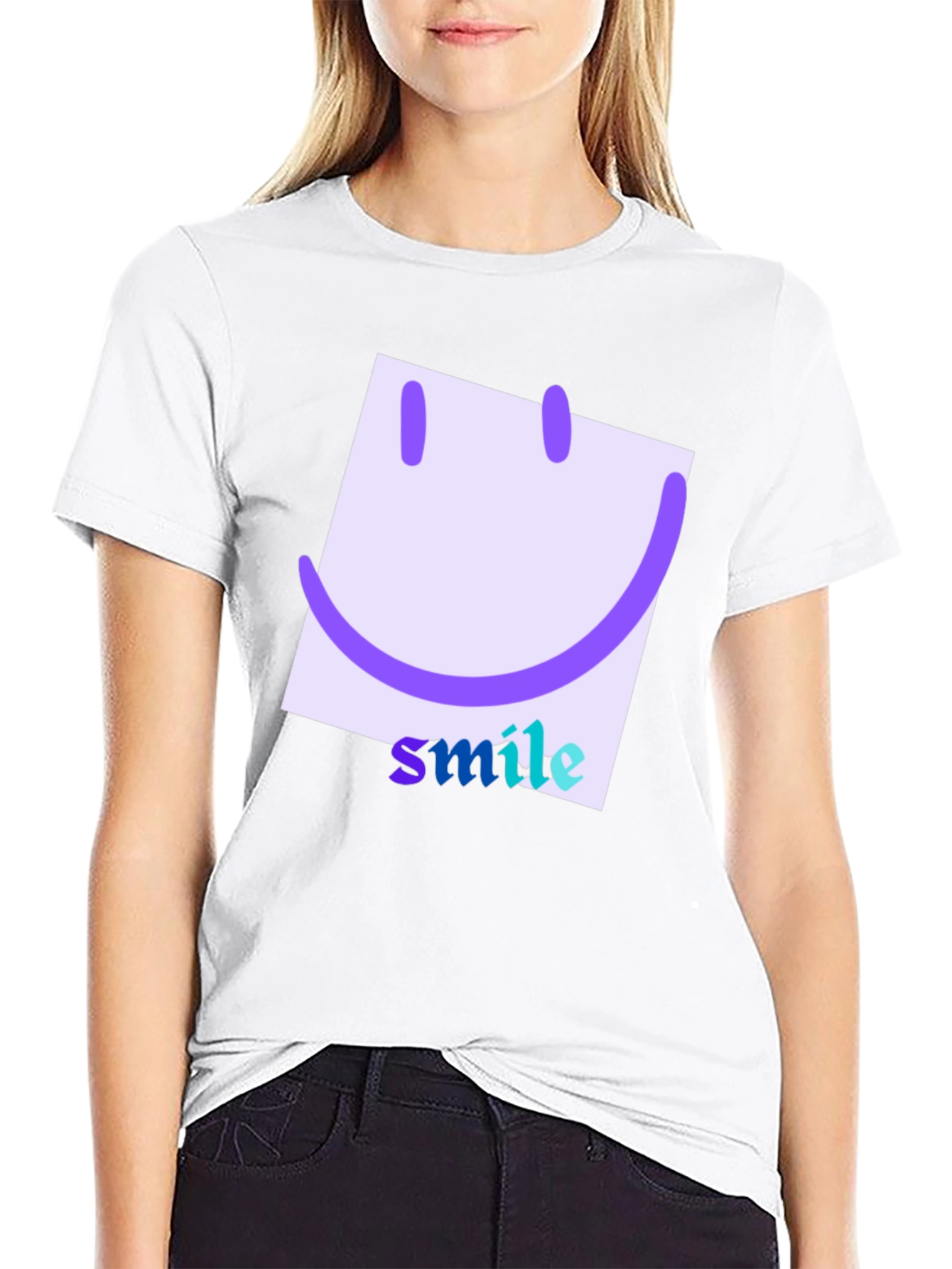 Smile Graphic Tee - Fun & Casual Black T-Shirt