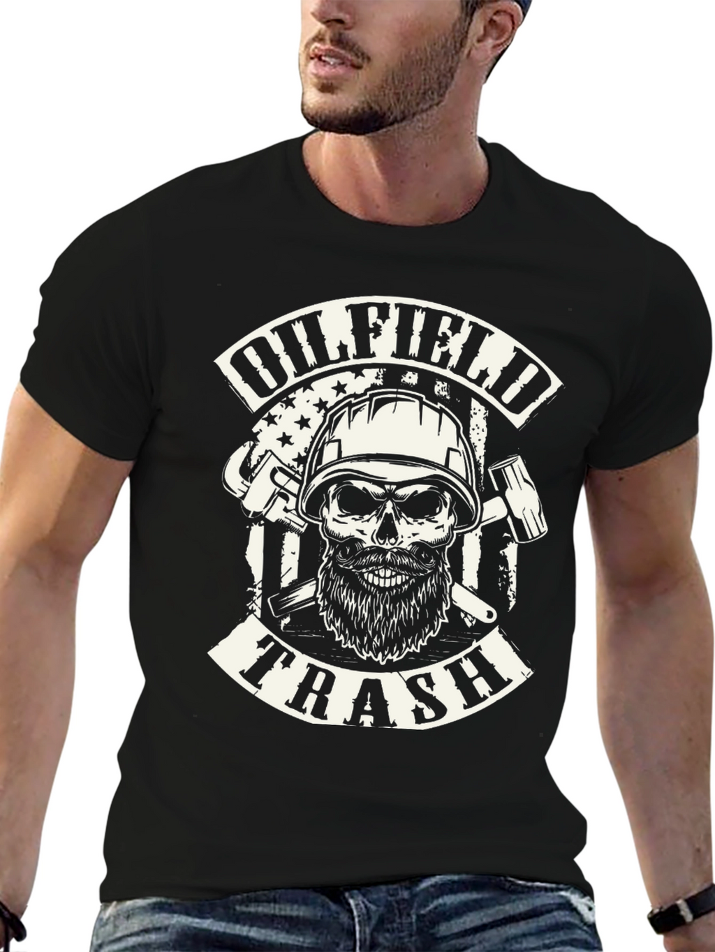 Oilfield Trash Skull T-Shirt - Black Graphic Tee
