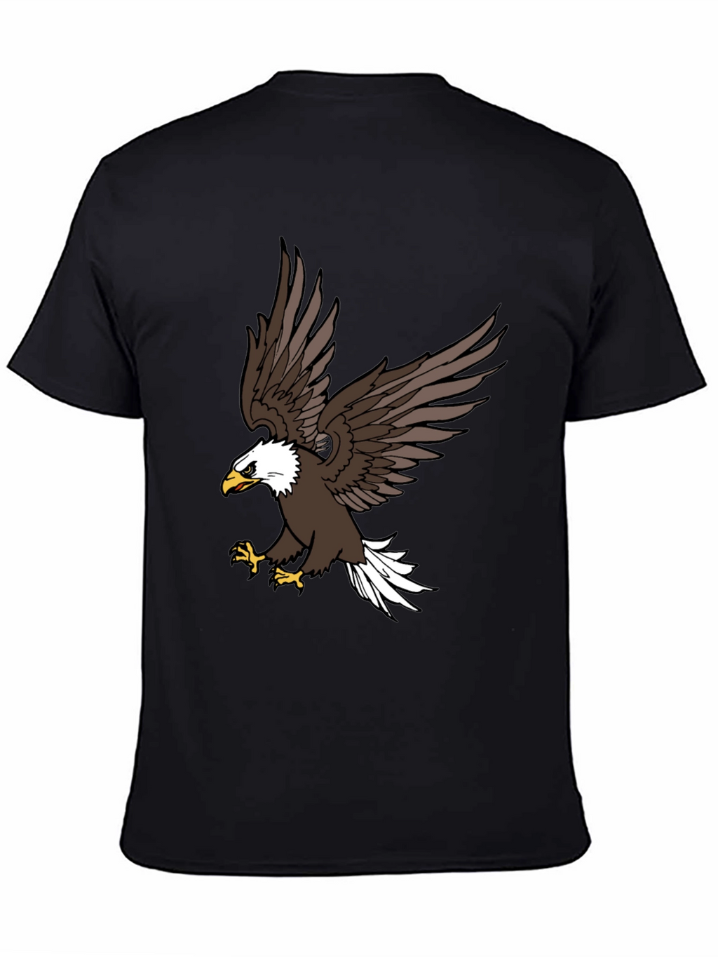 Mens Black Eagle Graphic T-Shirt