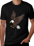 Mens Black Eagle Graphic T-Shirt