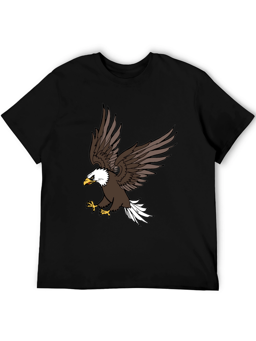 Mens Black Eagle Graphic T-Shirt