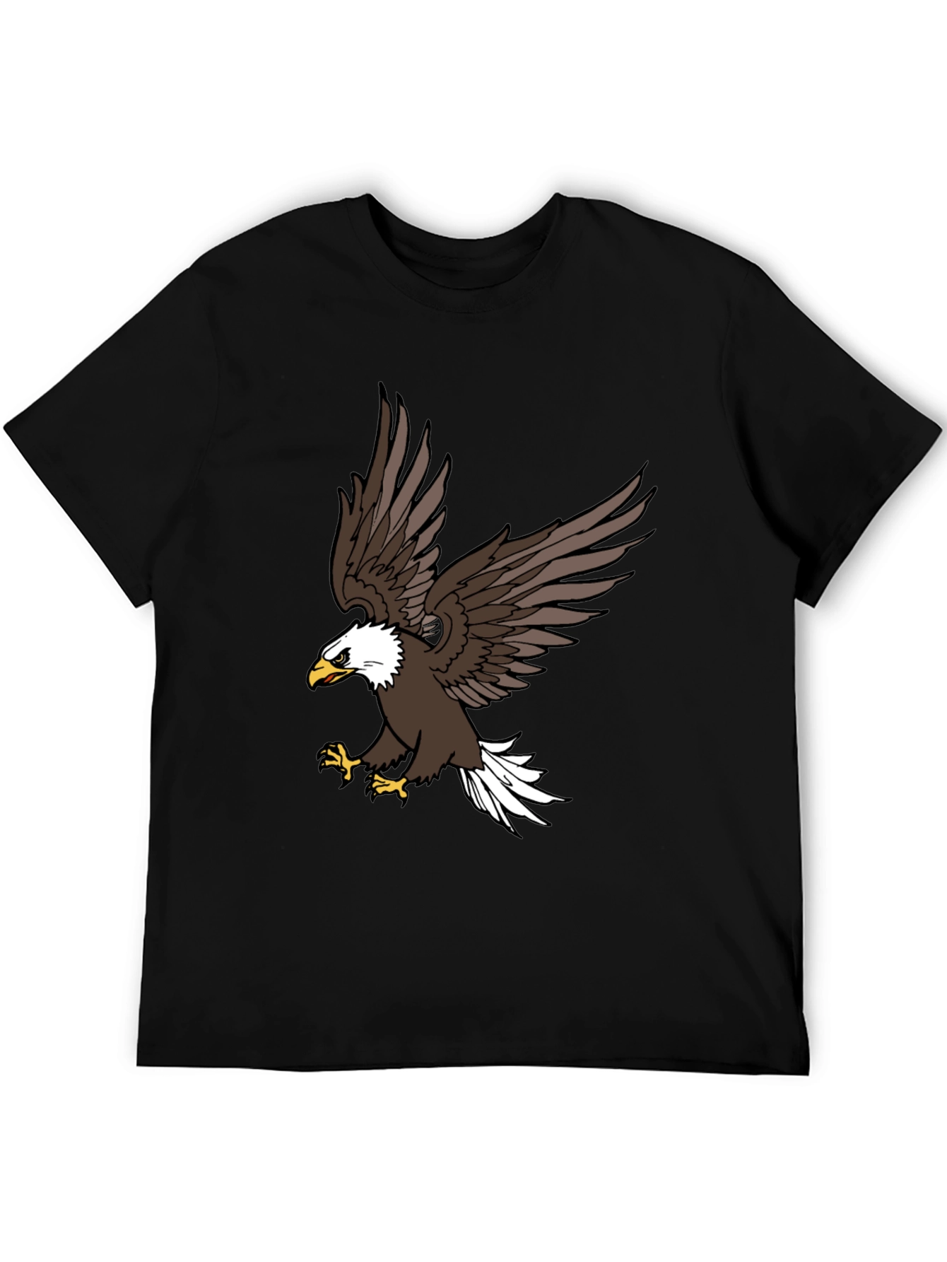 Mens Black Eagle Graphic T-Shirt